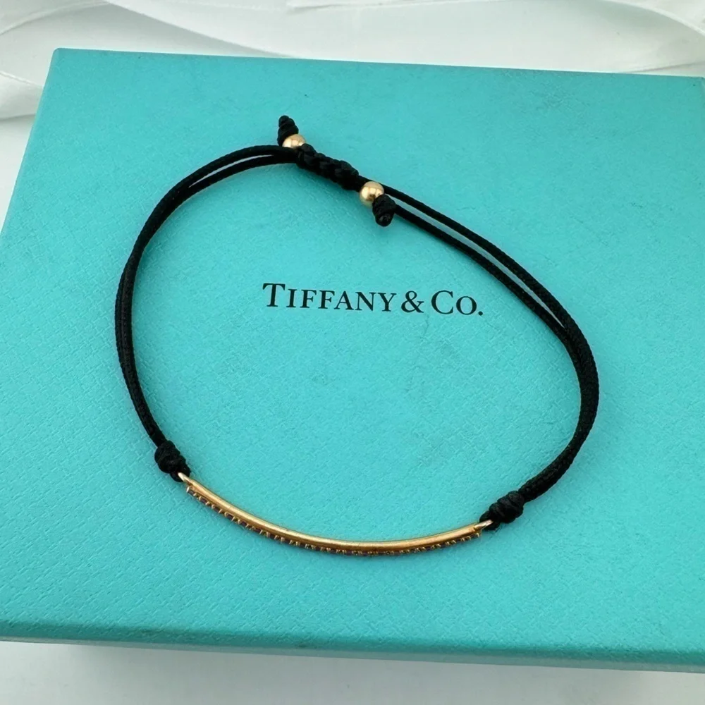 Tiffany & Co. 18k Pink Sapphire Metro Bar Bracelet in Rose Gold